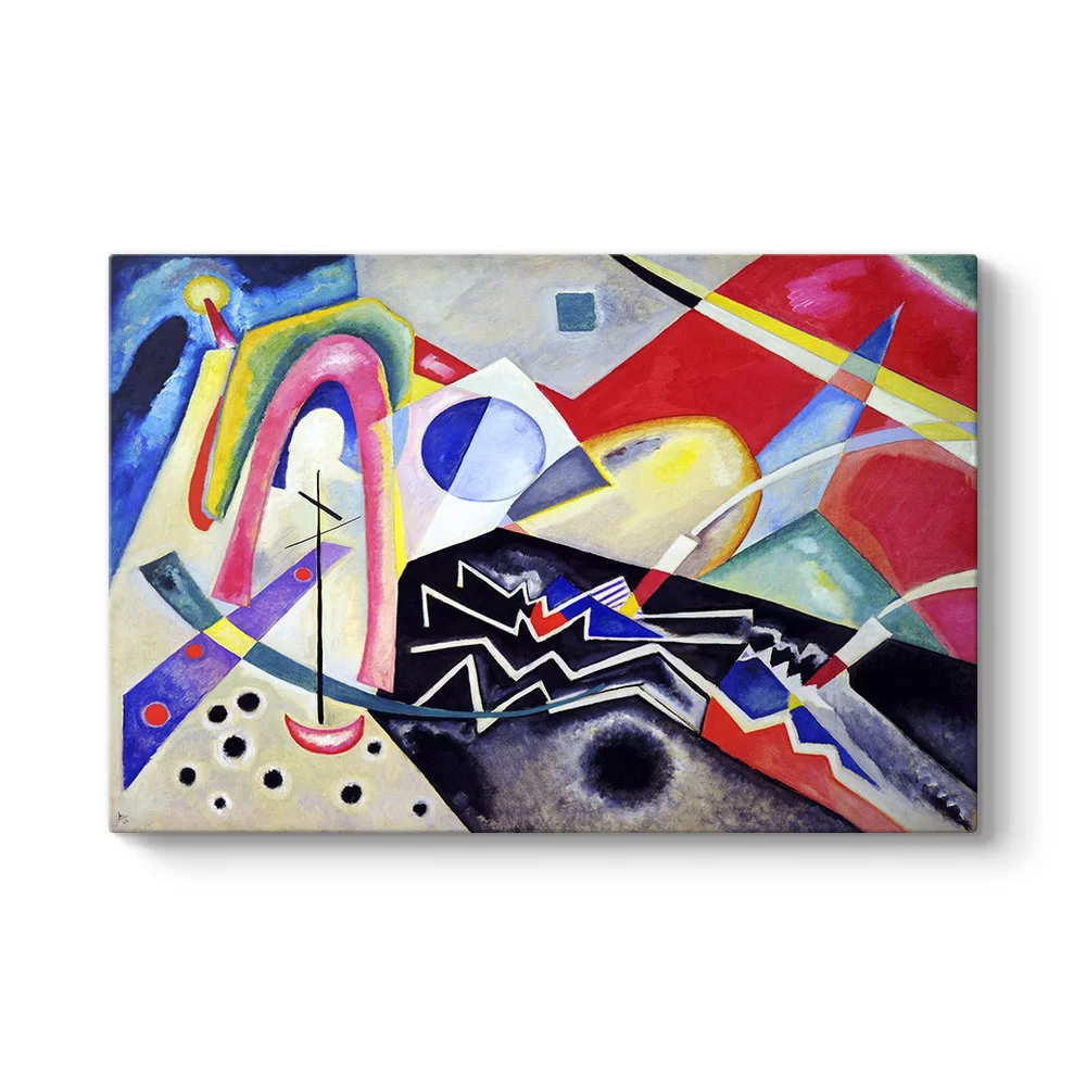 Wassily Kandinsky - White Zig Zags Tablosu - Model 1